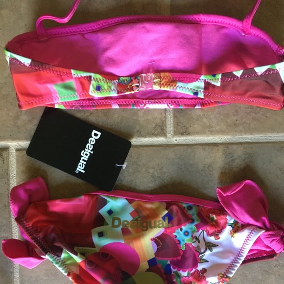 Desigual NEW Kids 2 Piece Swim Suit Sizes Medium & X-Large - Picture 5 of 5